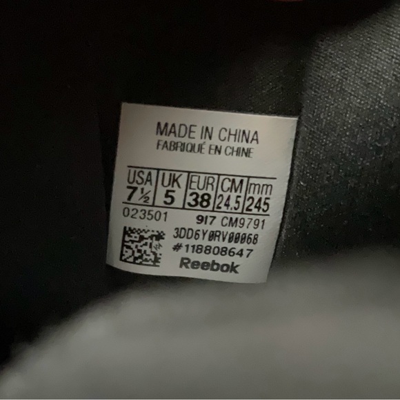 Reebok Instapump Fury Woven Black White W7.5 - Picture 6 of 6